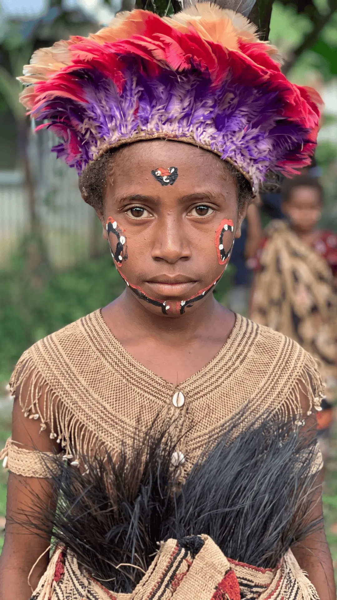 Portrait of a happy local child from Alotau in Papua New Guinea