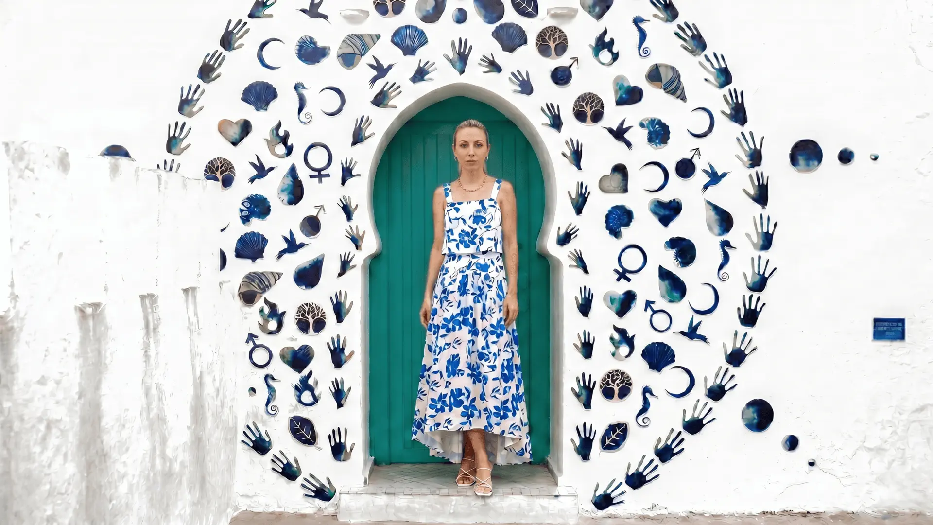 Most famous mural in Asilah, iconic street art on the medina walls