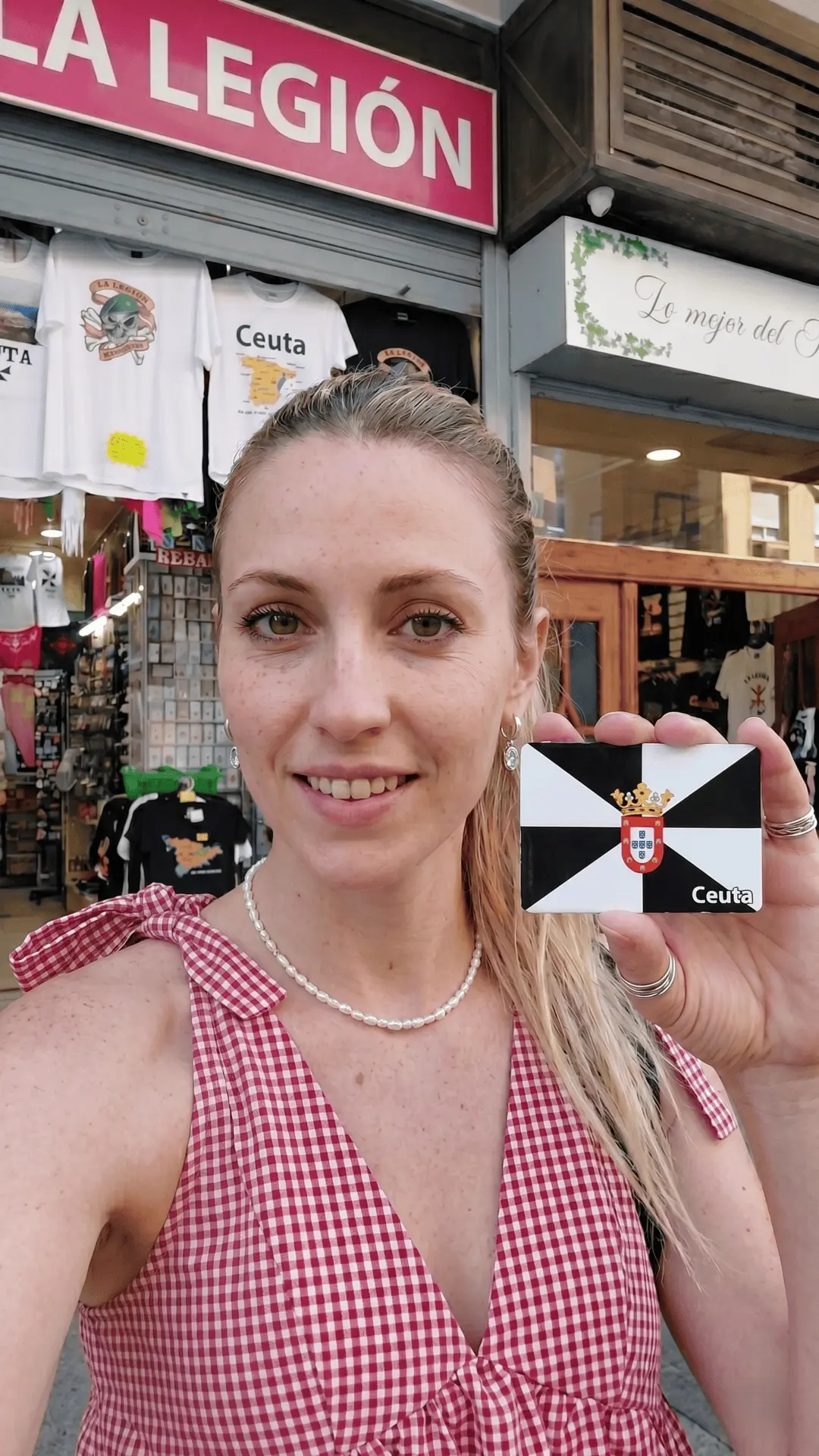 Cute Ceuta refrigerator magnet souvenir bought in downtown Ceuta, Spain – perfect travel memento