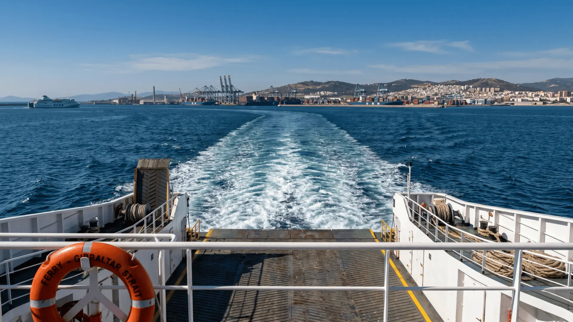View from Balearia Ferry Algeciras to Ceuta