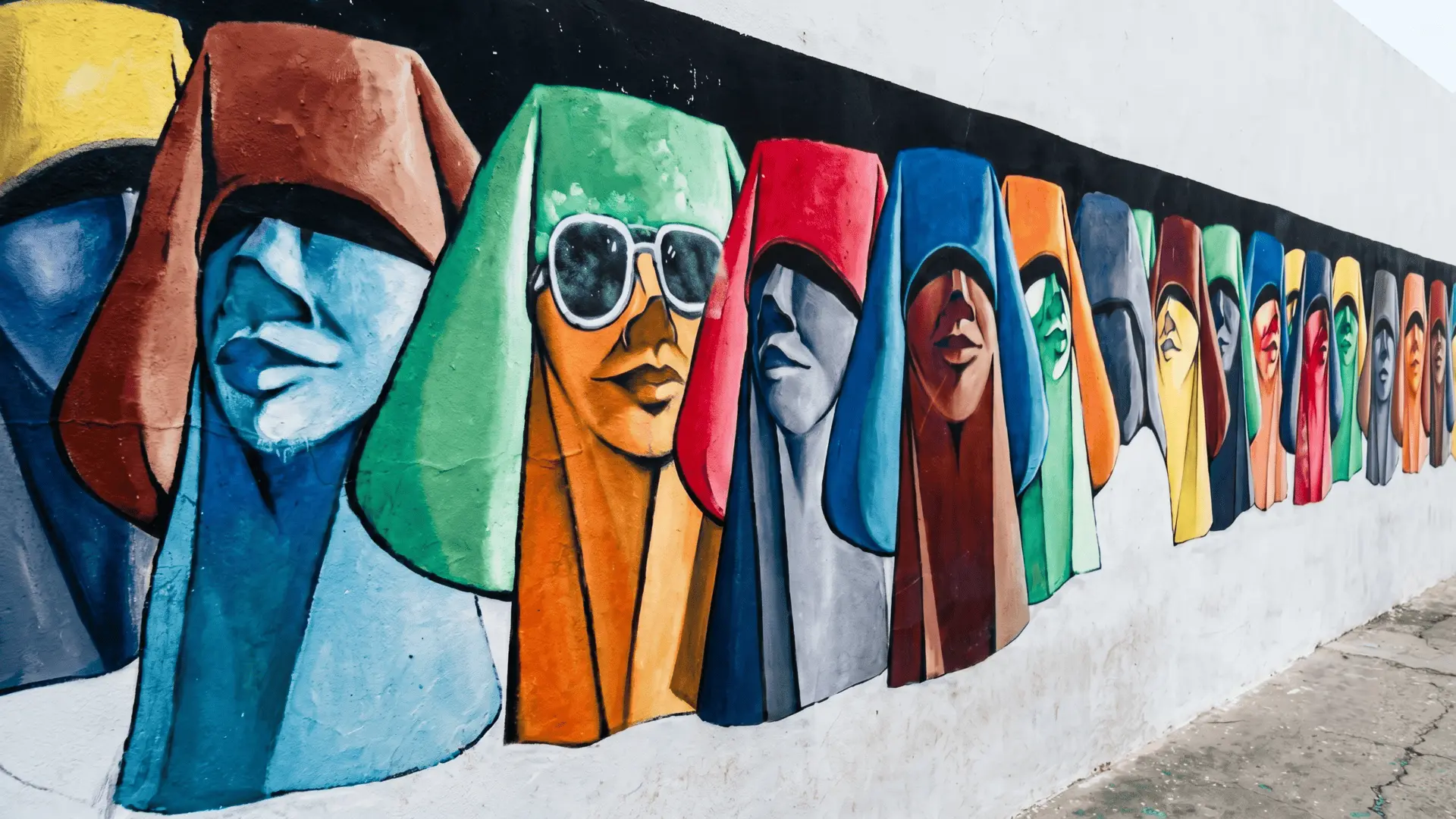 Creative graffiti and mural artwork in the medina of Asilah