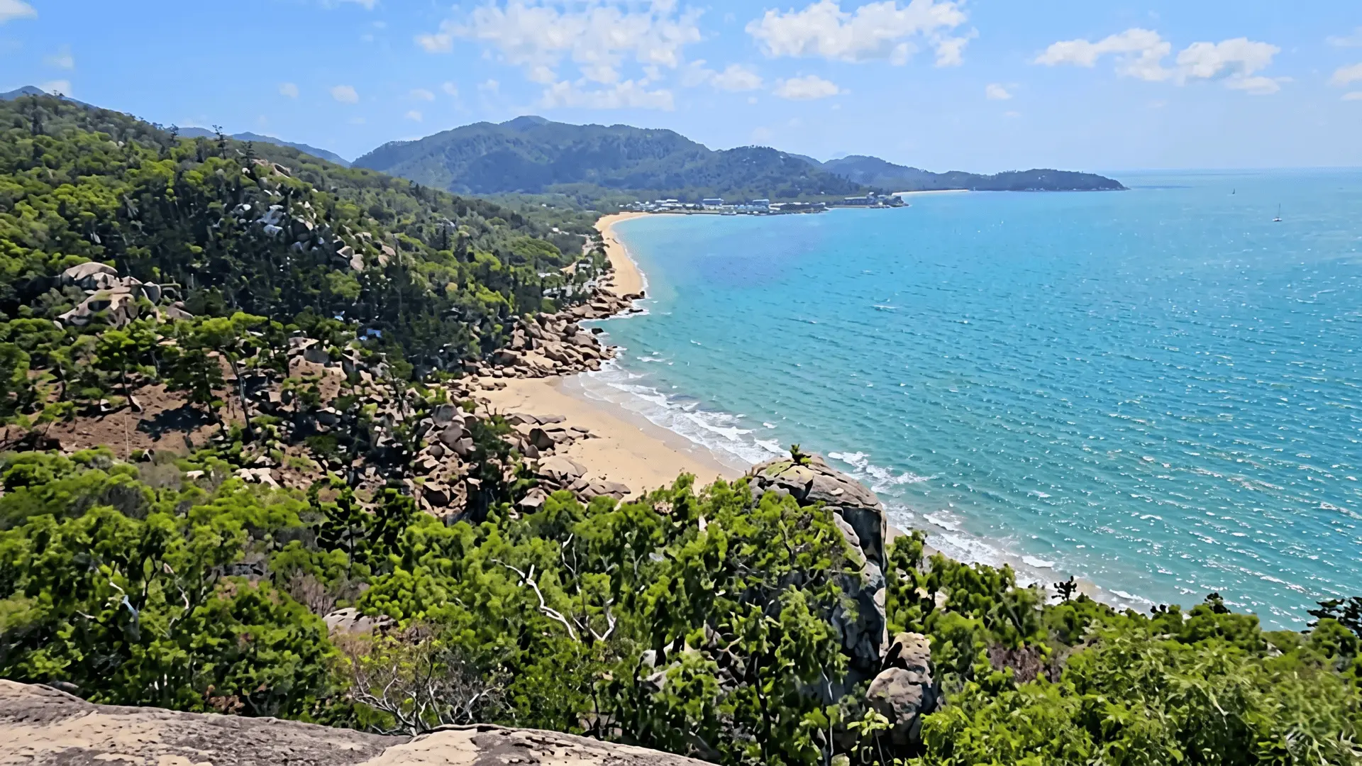 Panoramic view from Hawkings Point Lookout overlooking Port Moresby, Papua New Guinea