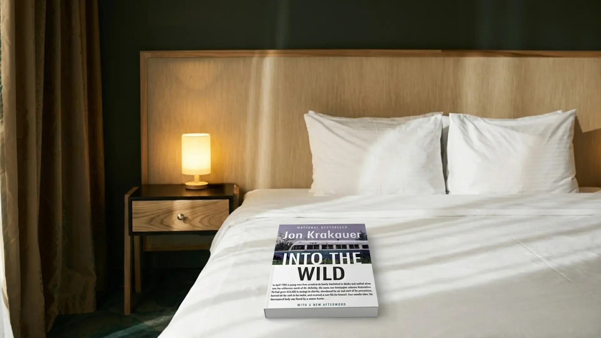 Into the Wild by Jon Krakauer, a nonfiction adventure book about Christopher McCandless and his journey into the Alaskan wilderness