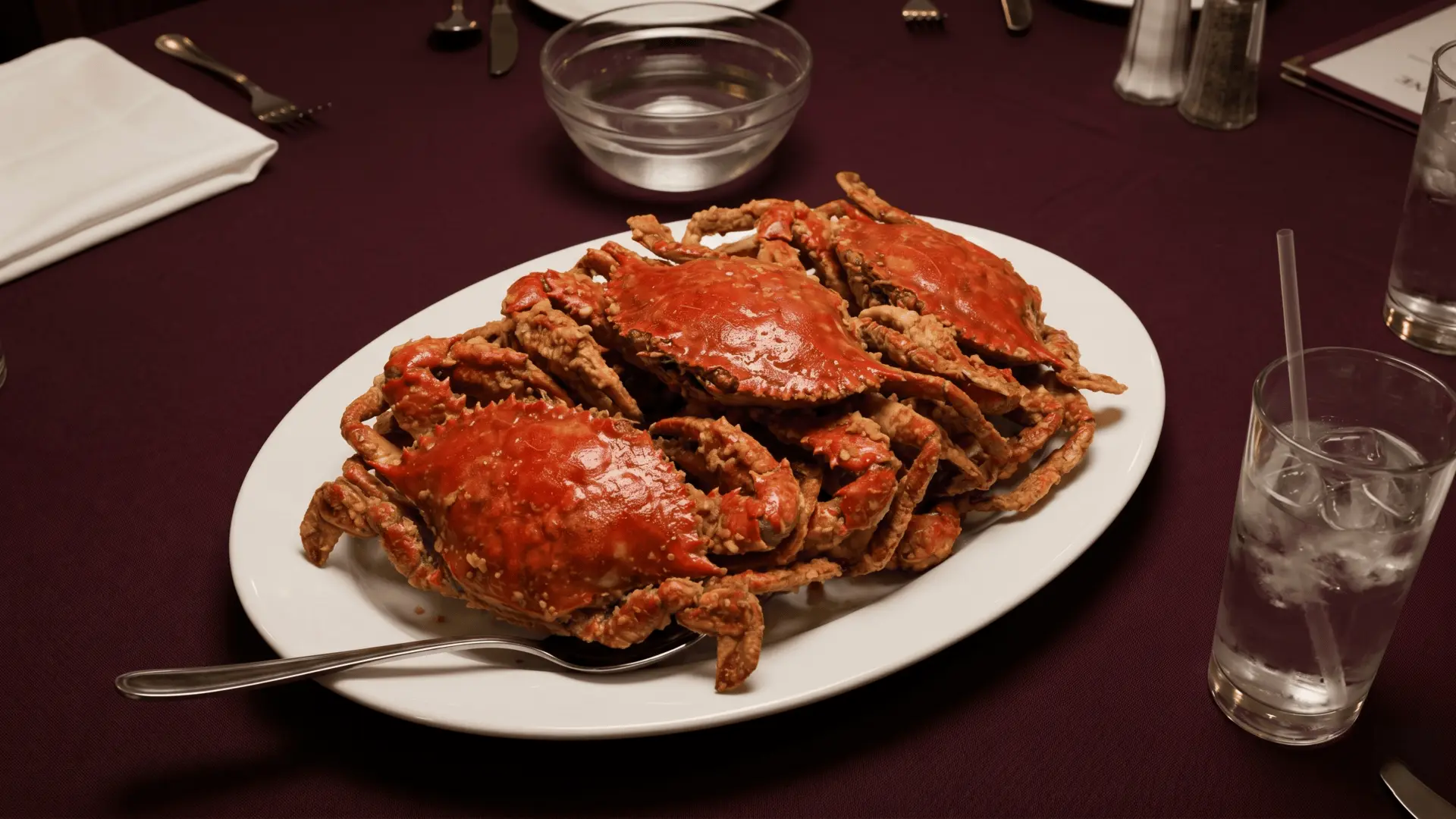 Delicious fresh crab plate served at Magi Seafood in Port Moresby, Papua New Guinea