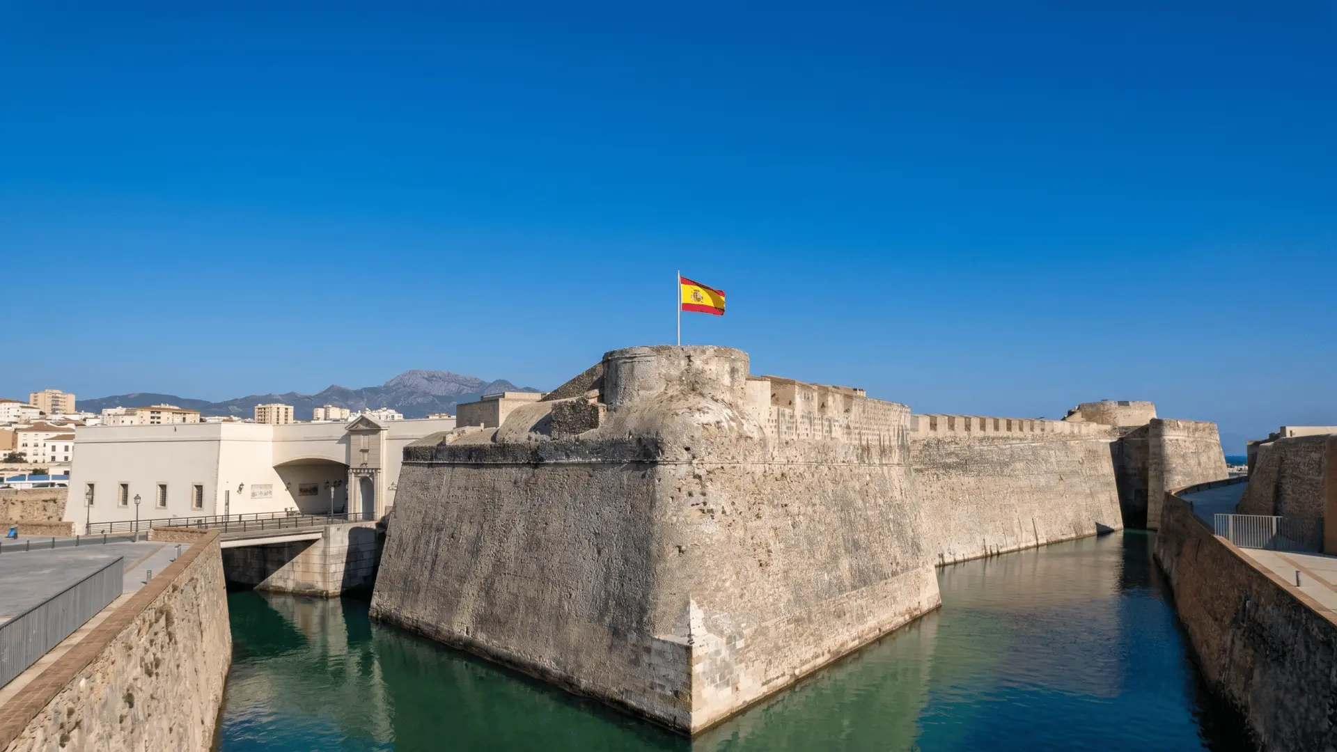 Murallas Reales (Royal Walls) historic fortifications in Ceuta, Spain