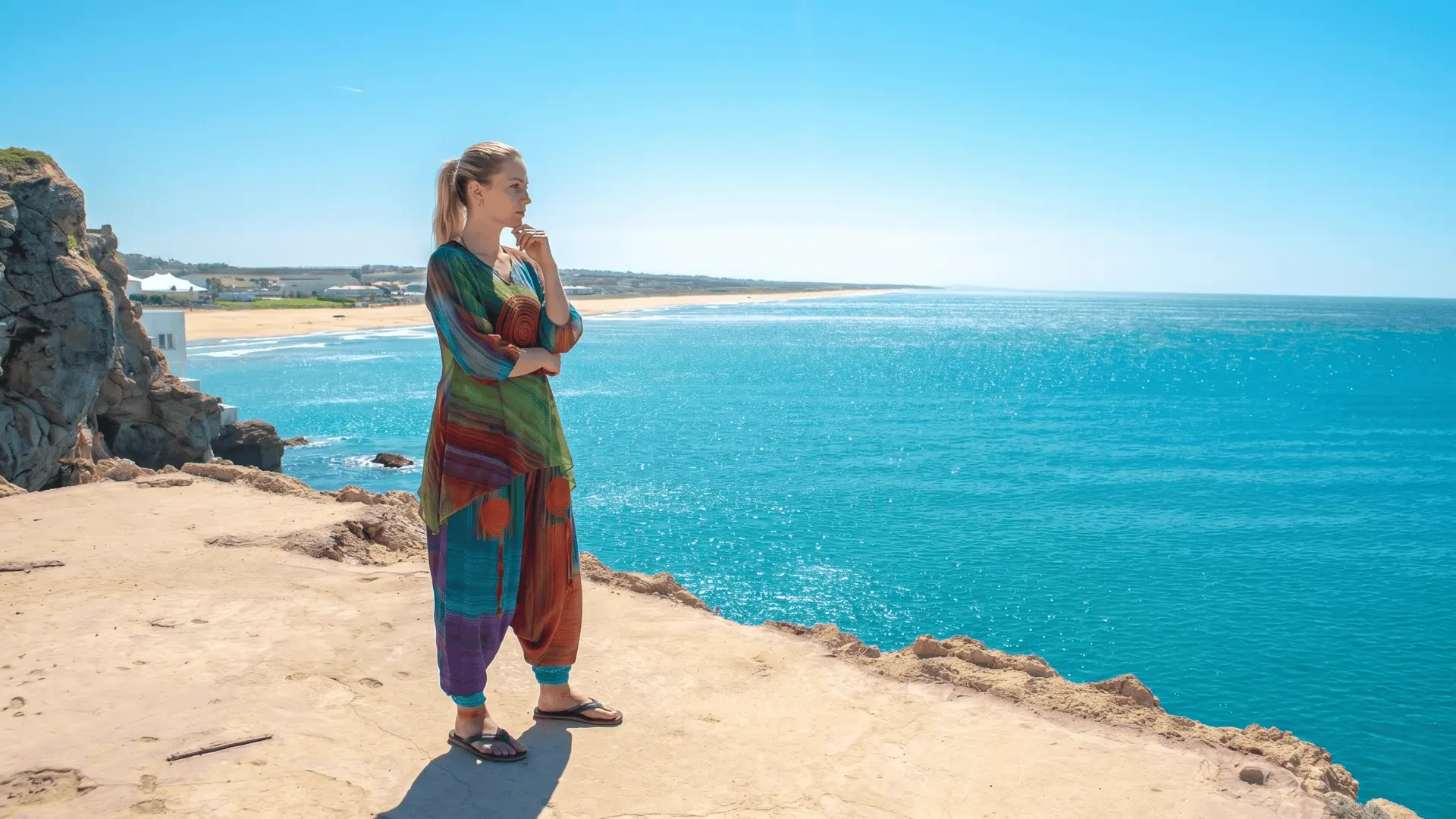 Ocean view from Caves of Hercules cliffside Tangier