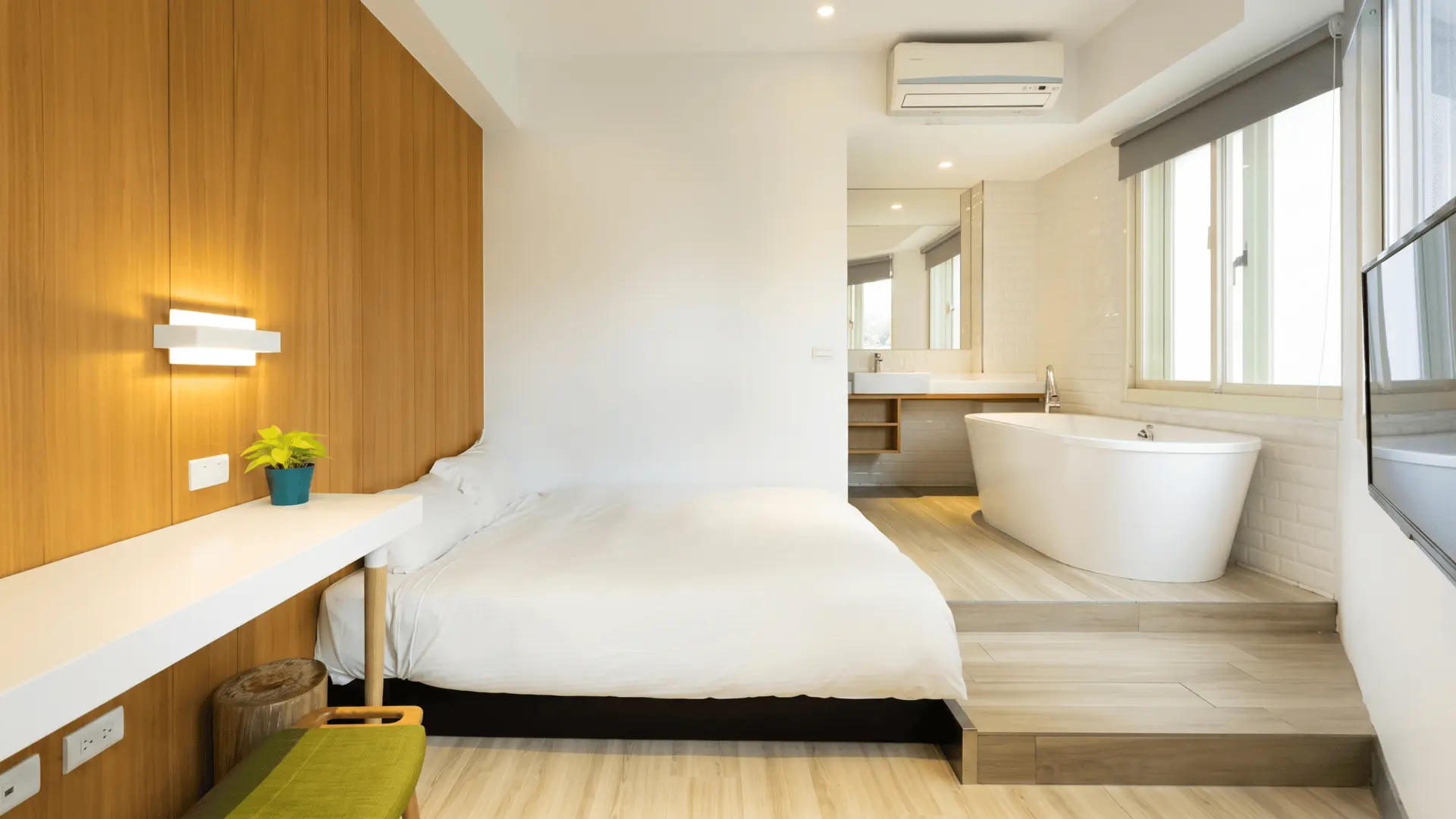 Interior or exterior view of Meander Taipei Hostel showcasing stylish and comfortable accommodation