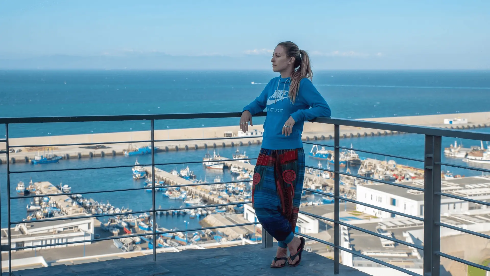 The view of the port of Tangier